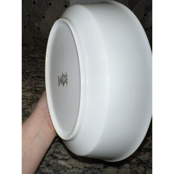 Noritake Galaxy Oval Serving Bowl 6527 White Platinum Vtg - Picture 5 of 7